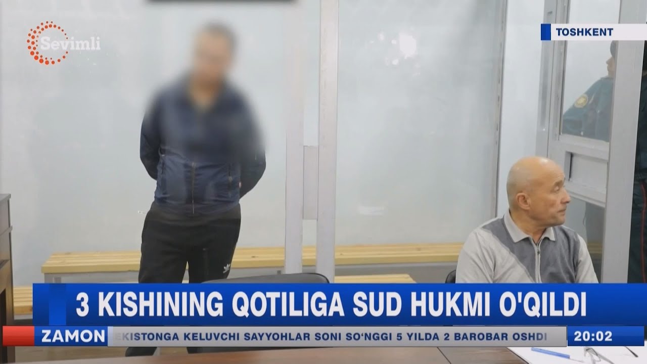 3 kishining qotiliga sud hukmi o'qildi
