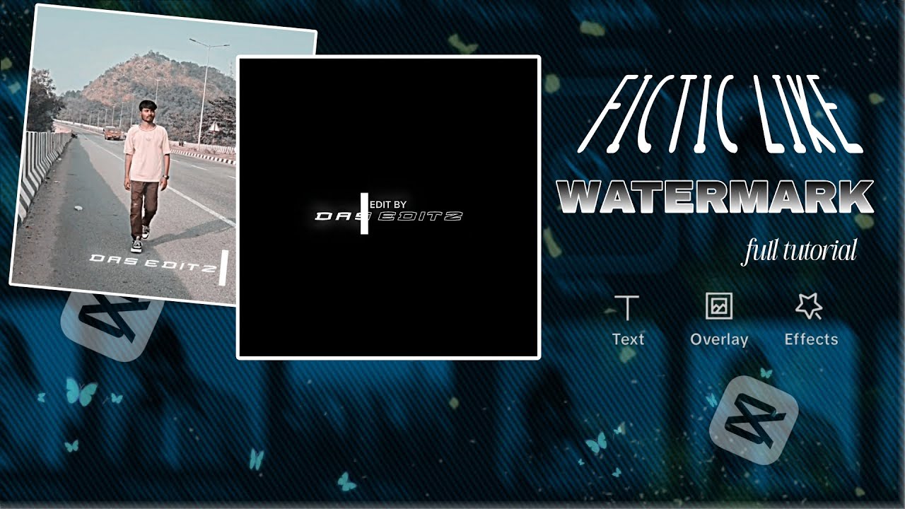 Fictic like watermark edit tutorial in capcut | Ae like watermark tutorial in capcut 