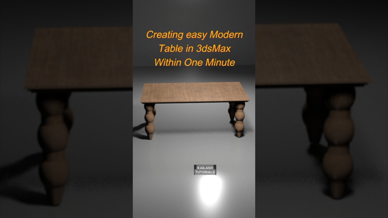 Creating easy modern table in 3ds max within one minute #3dsmax #3dsmaxmodeling #3dsmaxdesign