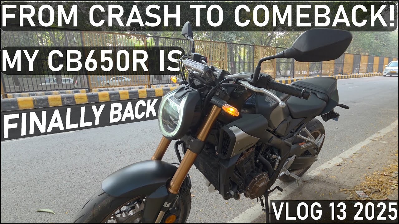 FROM CRASH TO COMEBACK! MY CB650R IS FINALLY BACK | VLOG 13 2025