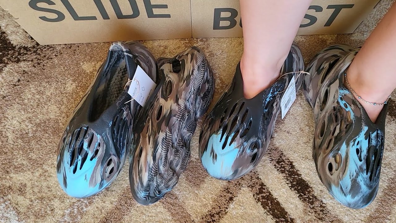 adidas Yeezy Foam Runner MX Cinder 2 Pairs different color Review & On foot