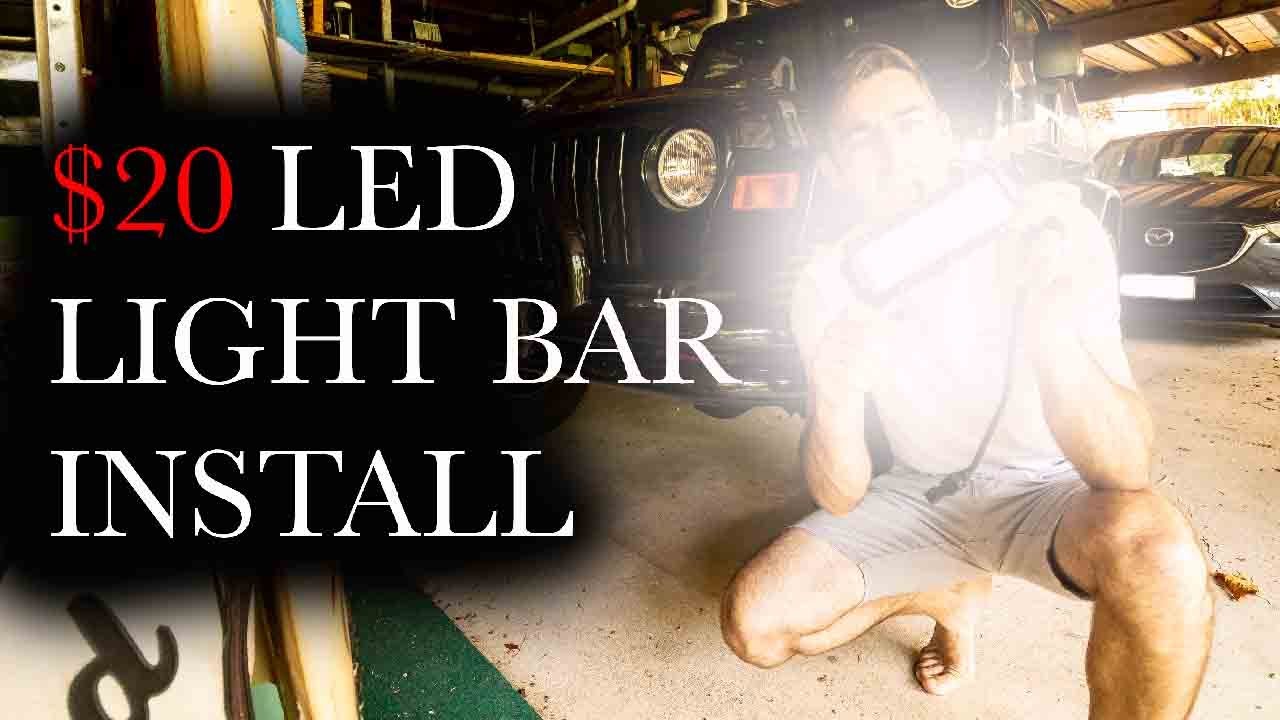 JEEP TJ LED LIGHT BAR INSTALL