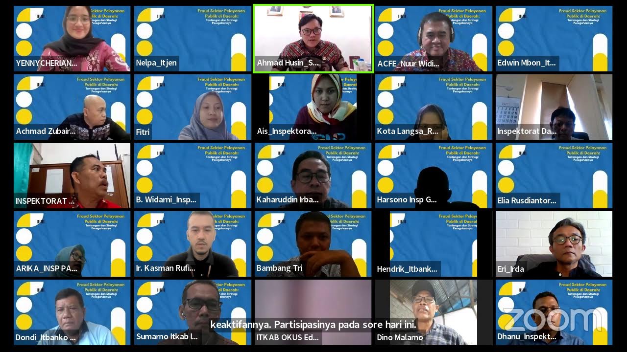 Webinar Fraud Sektor Pelayanan Publik di Daerah: Tantangan dan Strategi Pencegahannya