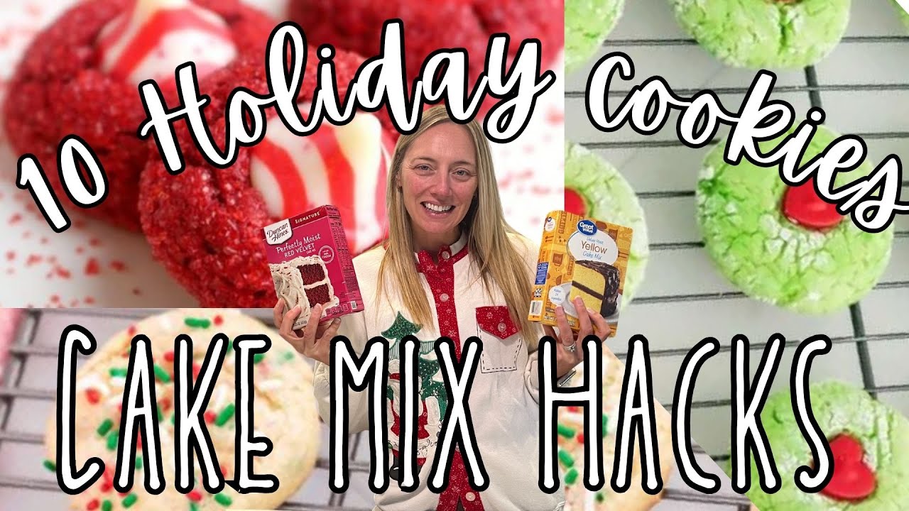 10 Amazing CHRISTMAS COOKIE RECIPES using cake mix! | Easy COOKIES for CHRISTMAS!