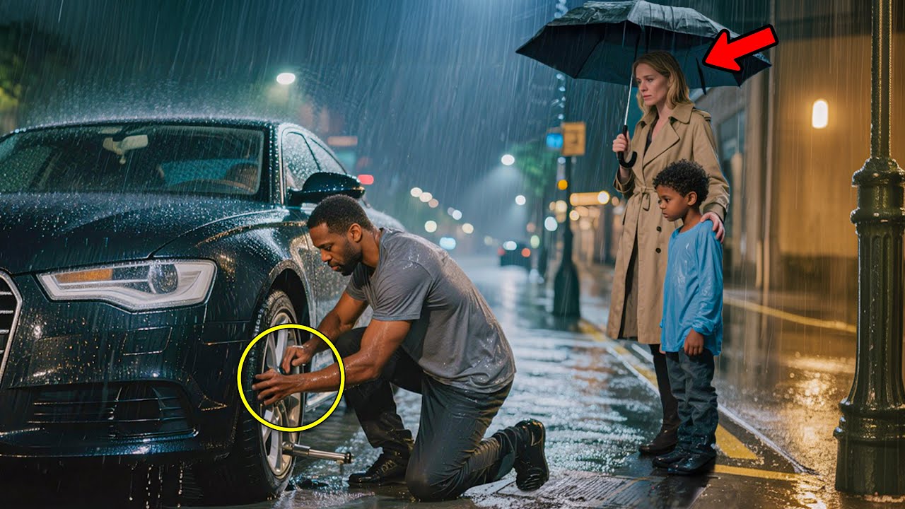 Poor Dad Helps Stranger Fix a Car in the Rain, Not Knowing It Would Change His Life Forever