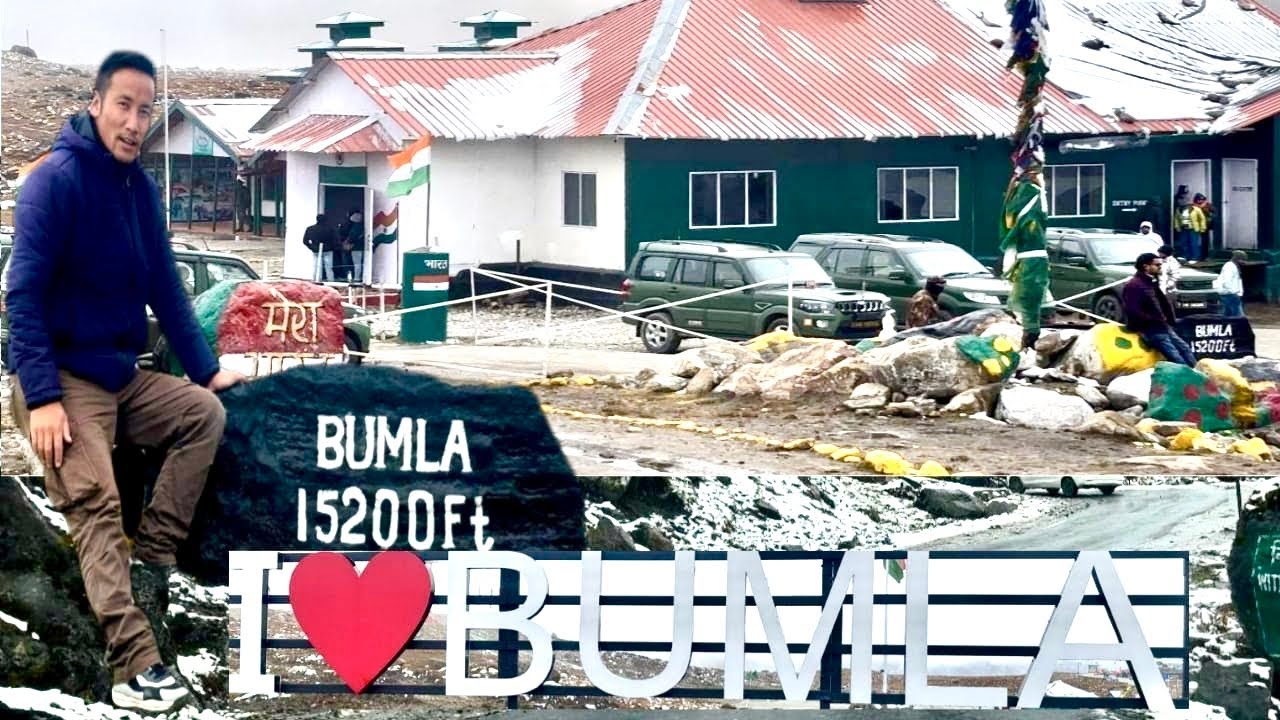 2024 first snowfall in Tawang.Tawang to bumla pass,Madhuri lake snow bumlapass tawang