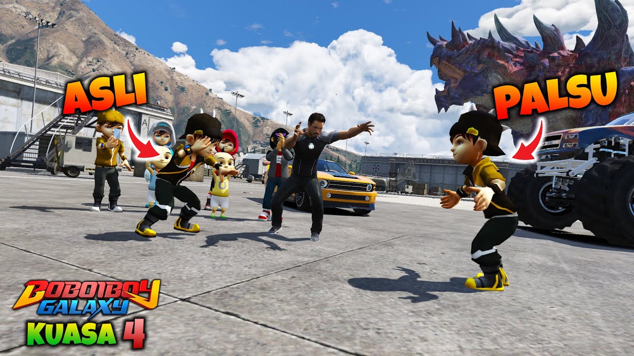 GTA 5 MOD BOBOIBOY KUASA 4 DAN IRONMAN BERAKSI MENCARI BOBOIBOY GEMPA PALSU