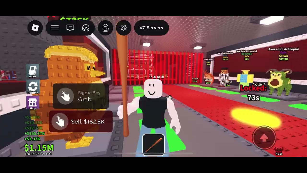 Continuing to play steal a brainrot 