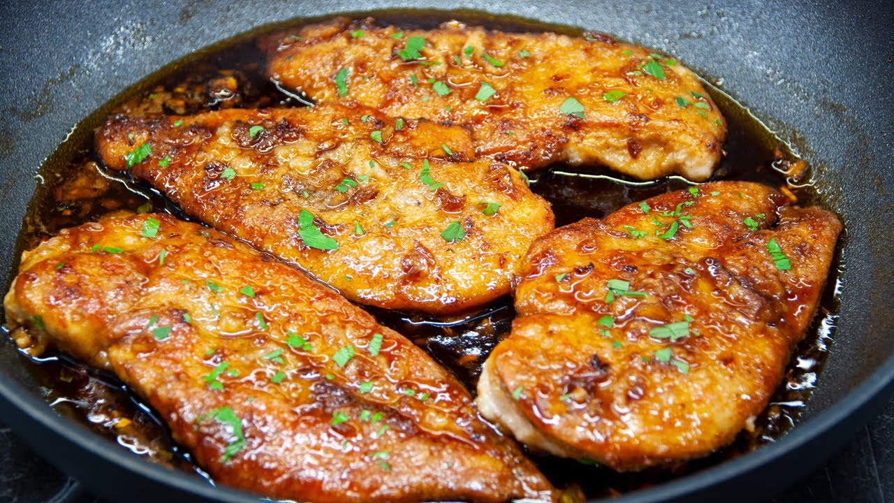 Быстрый и простой рецепт куриной грудки с чесночным маслом! Вкусный ужин! #195