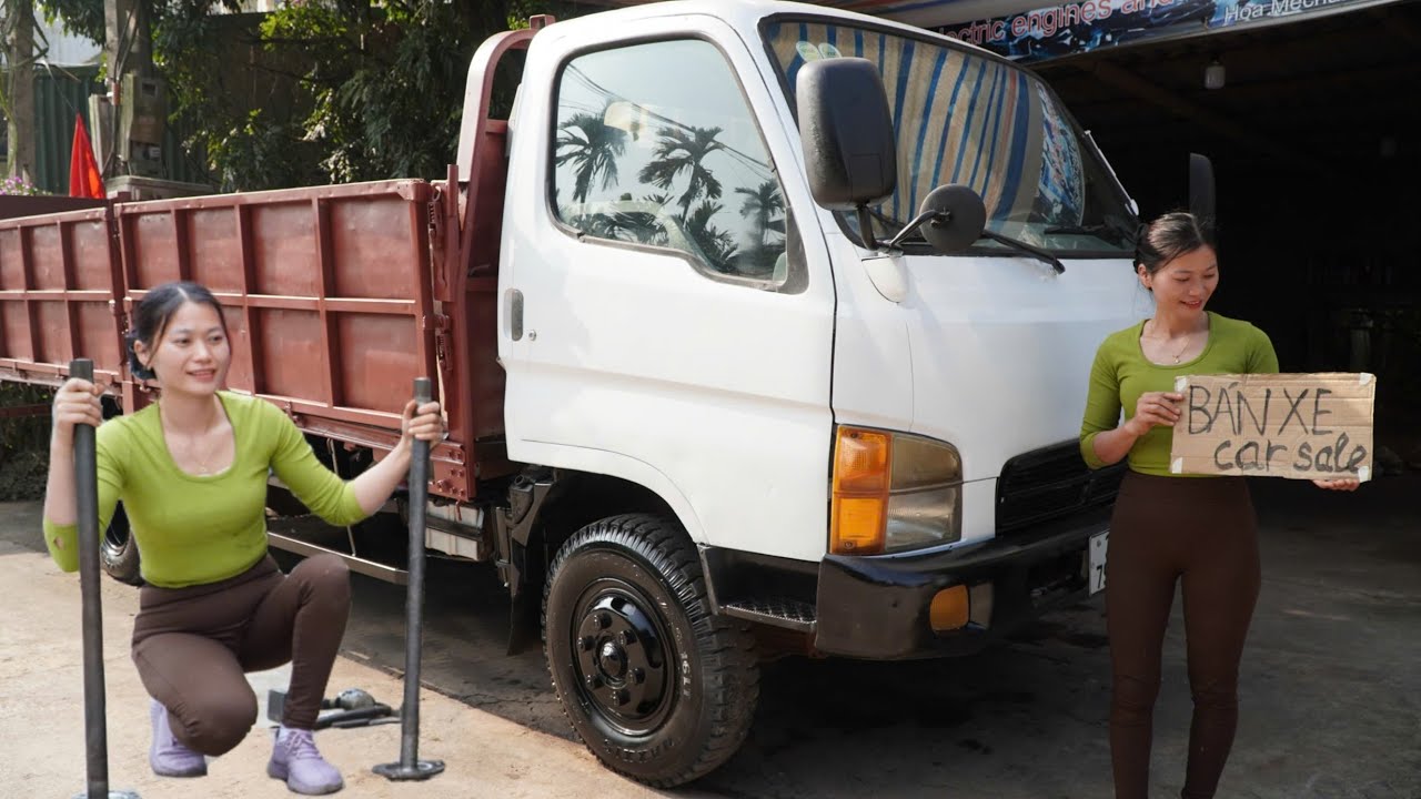 Girl's challenge: Repair and restore the chassis and rear axle system of a Hyundai (8000kg) truck.