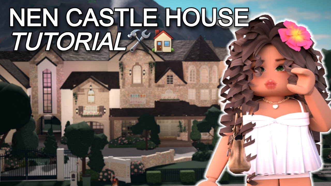 HOW TO BUILD NOT ENOUGH NELSONS CASTLE HOUSE IN BLOXBURG *layouts, textures & tutorial*