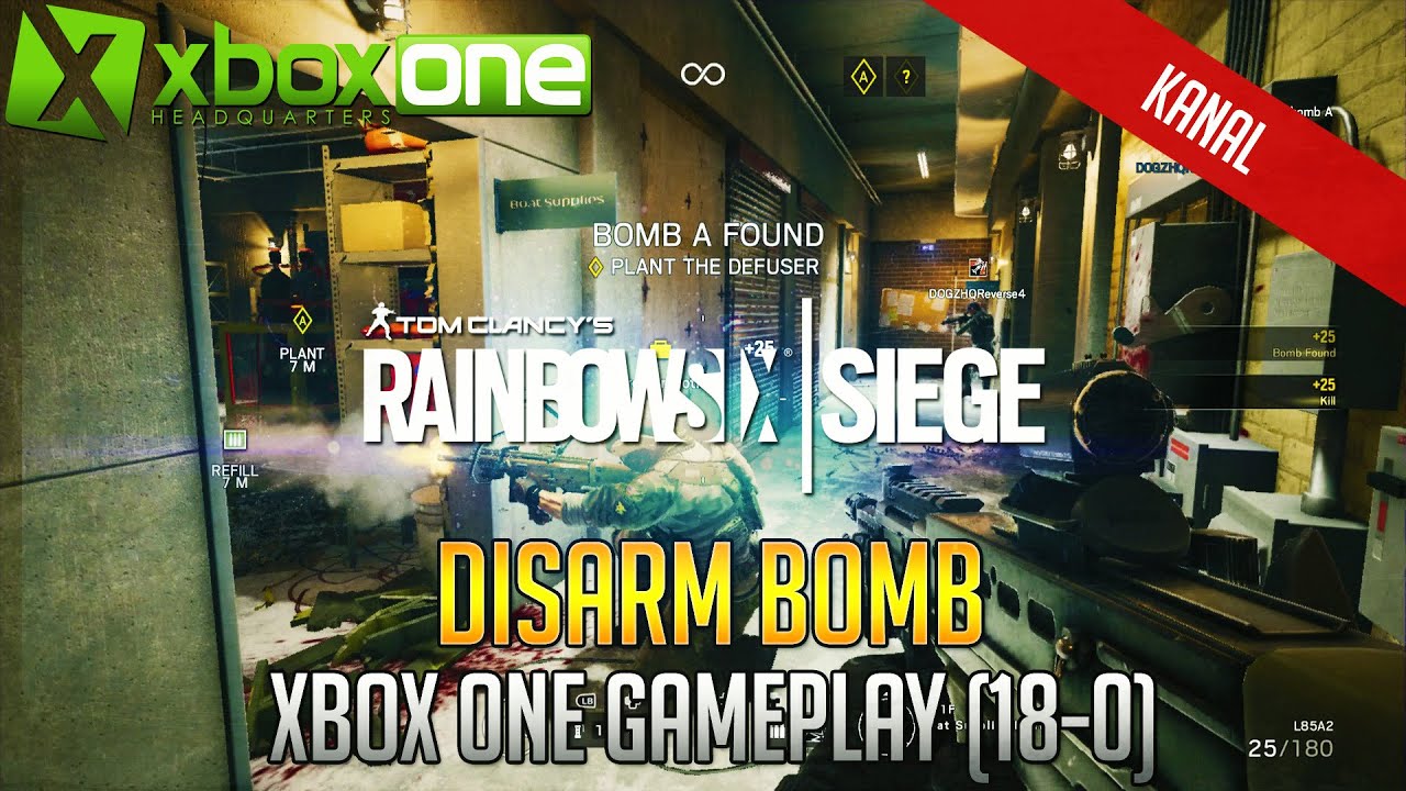 Tom Clancy's Rainbow Six Siege KANAL Disarm Bomb Xbox One Multiplayer Gameplay (18-0) HD 60fps