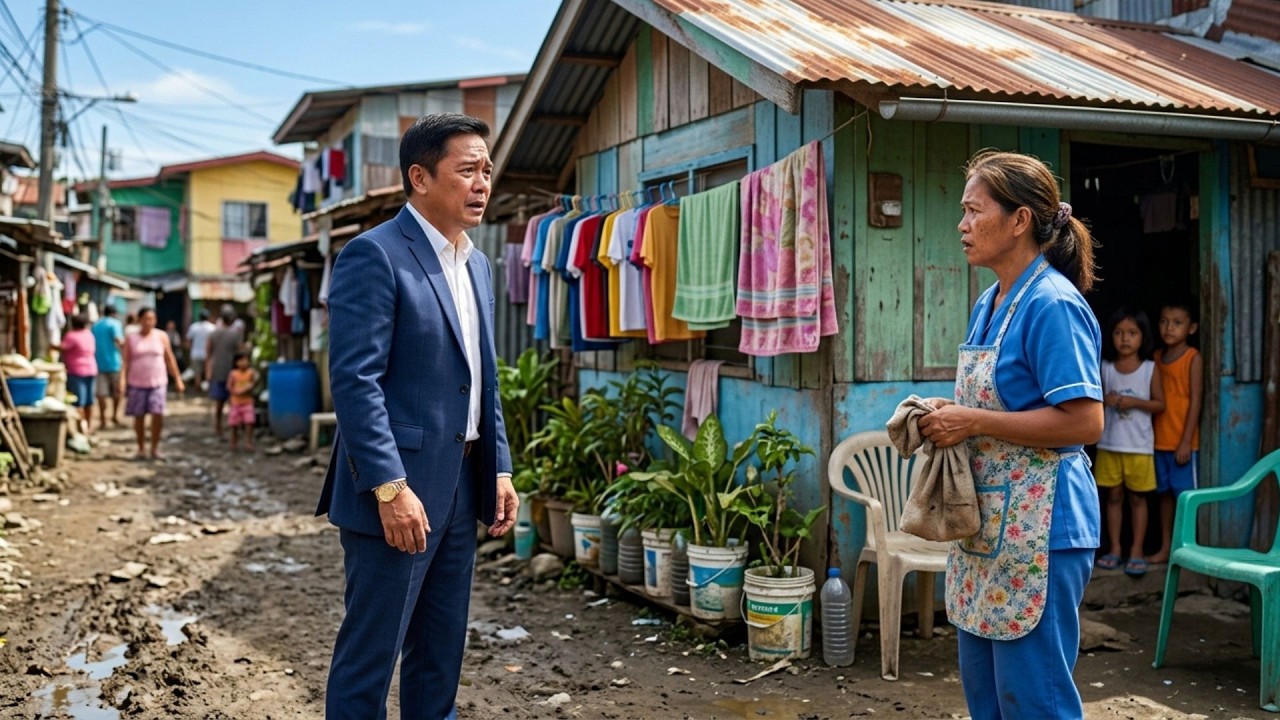 Sinundan ng Milyonaryo ang Cleaning Lady… At Nang Makita Niya Kung Saan Ito Nakatira Kasama ang