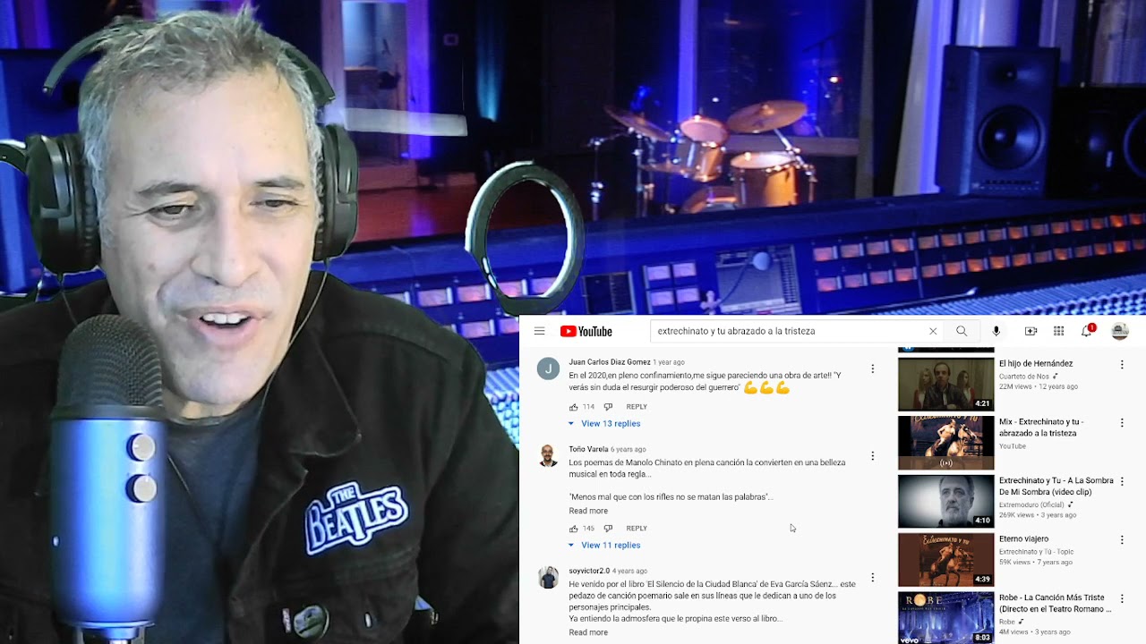 Extrechinato y tu---Abrazado a la tristeza----reaccion.