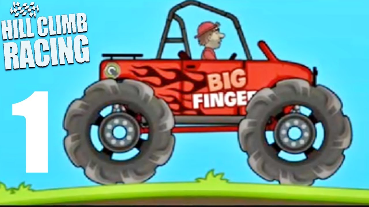 Hill Climb Racing - Gameplay Walkthrough Part 1 - BIG FINGER (iOS, Android)