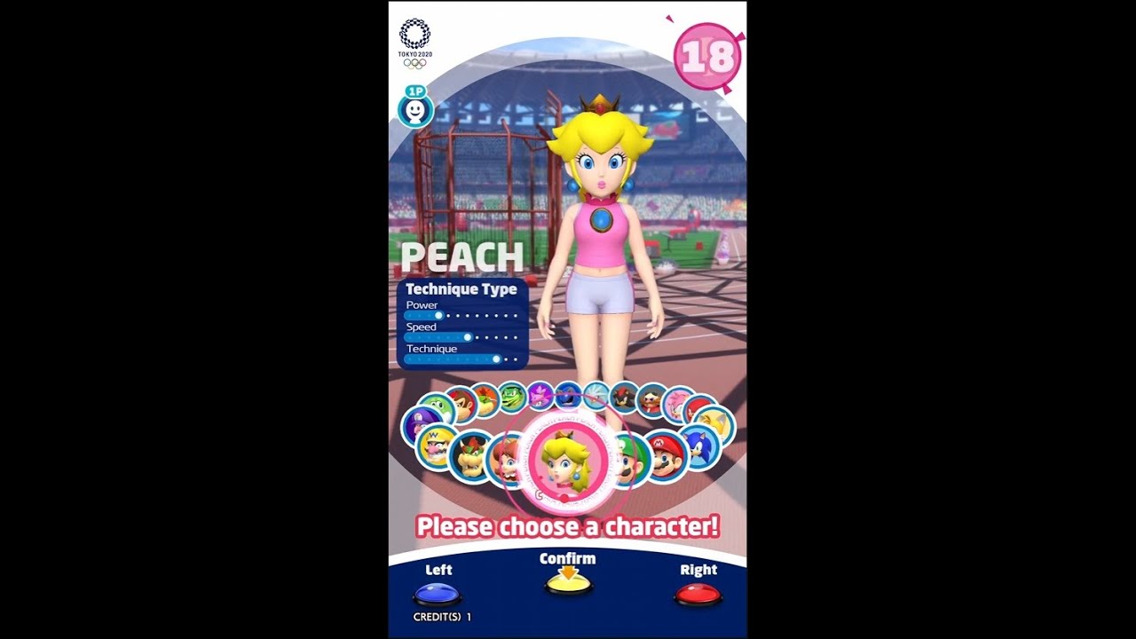 Mario & Sonic at The Olympic Games Tokyo 2020 (2019) - Peach Gameplay - (TeknoParrot / RTX GPU)