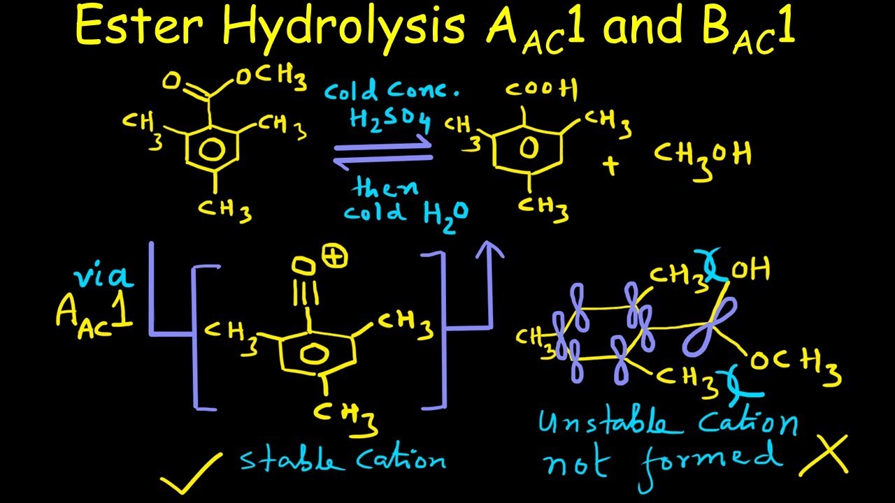 Ester Hydrolysis L-03 | Acid Catalyzed and Base promoted Ester Hydrolysis | Aac1 and Bac1 Mechanisms