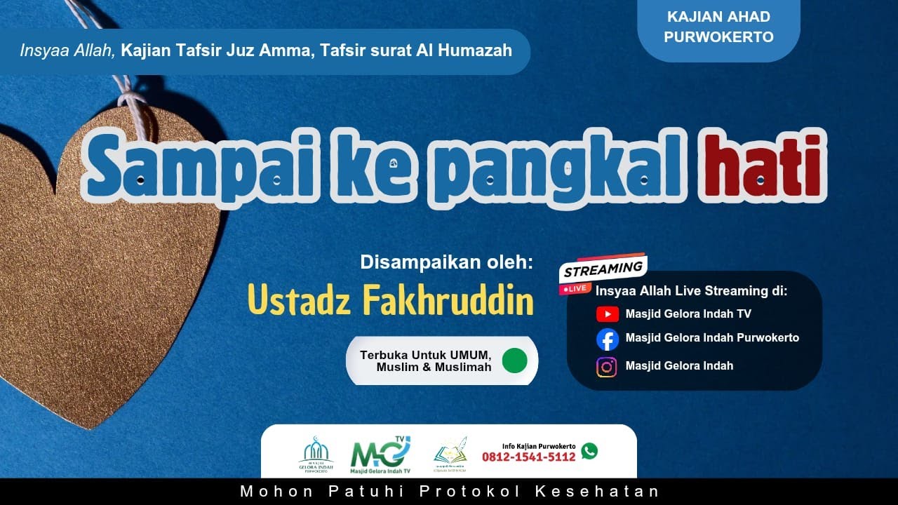 (LIVE) Sampai Ke Pangkal Hati - Ustadz Fakhruddin