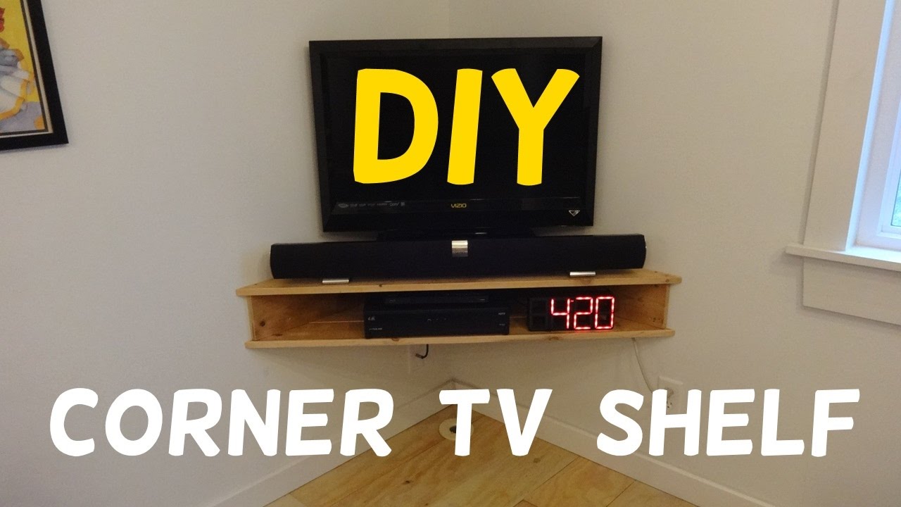 Build this Floating Corner TV Stand!