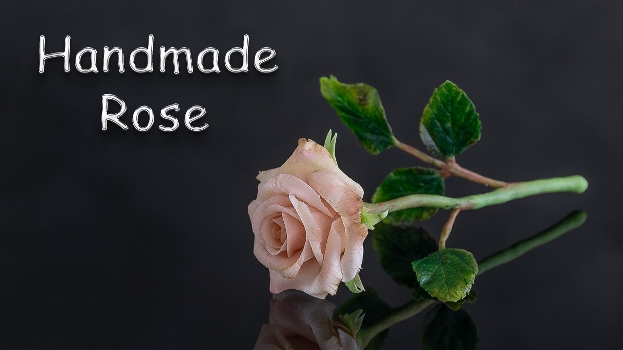 How to make realistic Rose. Full tutorial step by step. DIY clay flowers