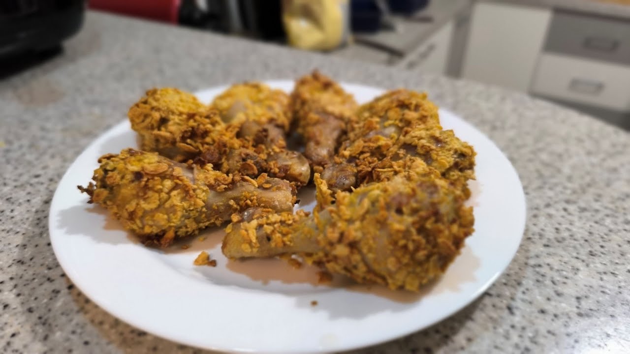 Chicken Drumsticks + Cornflakes in the Air Fryer