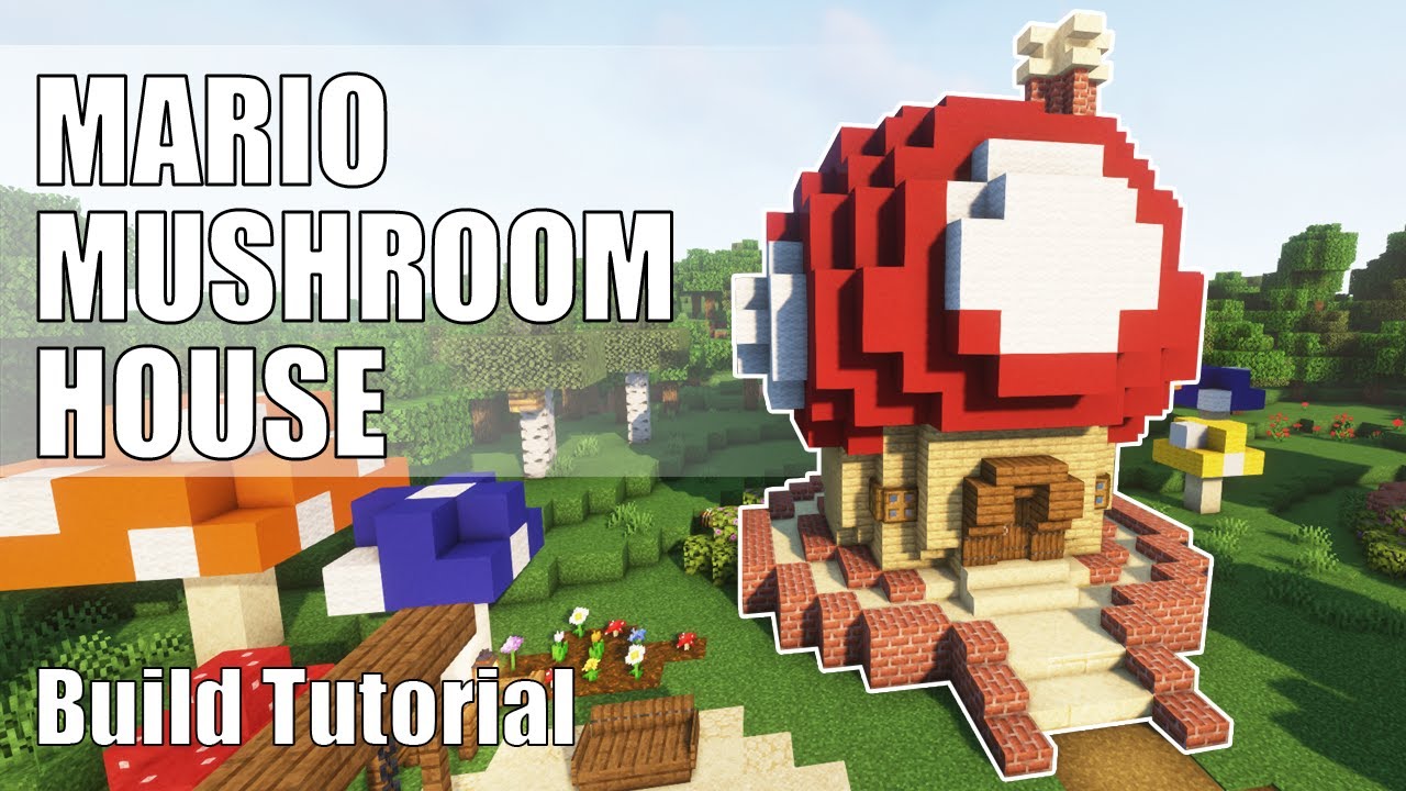 Minecraft Mushroom Super Mario House Build Tutorial