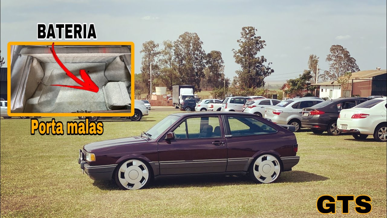 Instalando a bateria no porta malas do gol quadrado gts