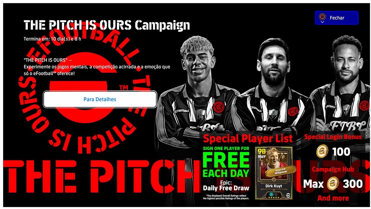 Nova campanha no Efootball 2026, The pitch is ours