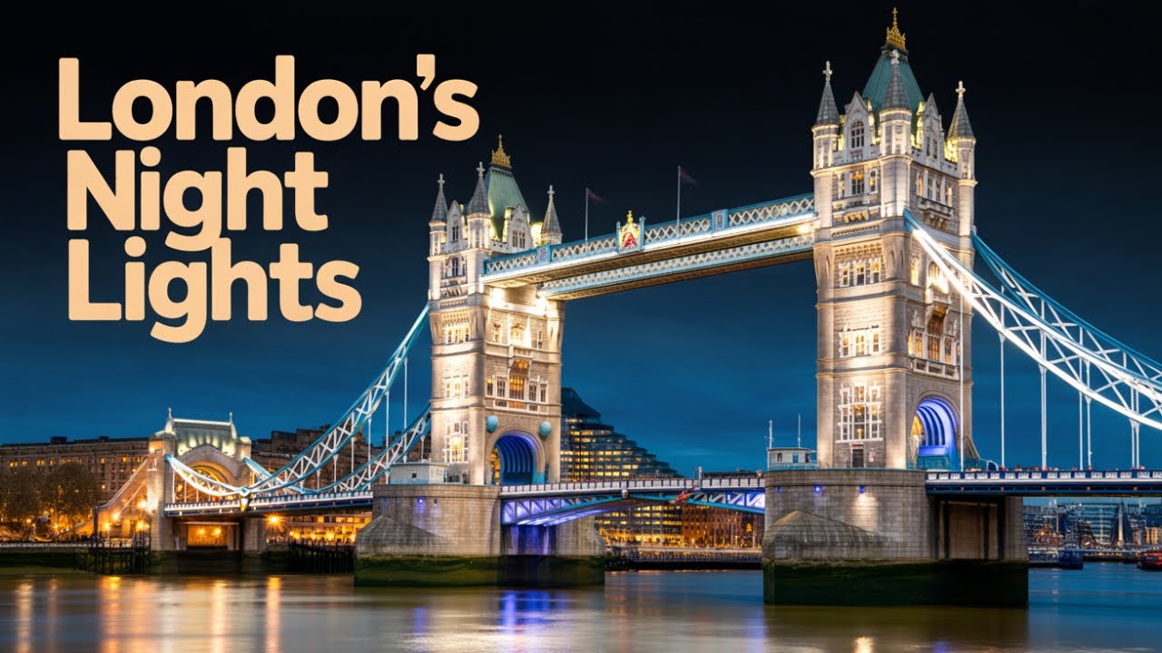 Thames Riverside Night Walk | London's Glowing Landmarks