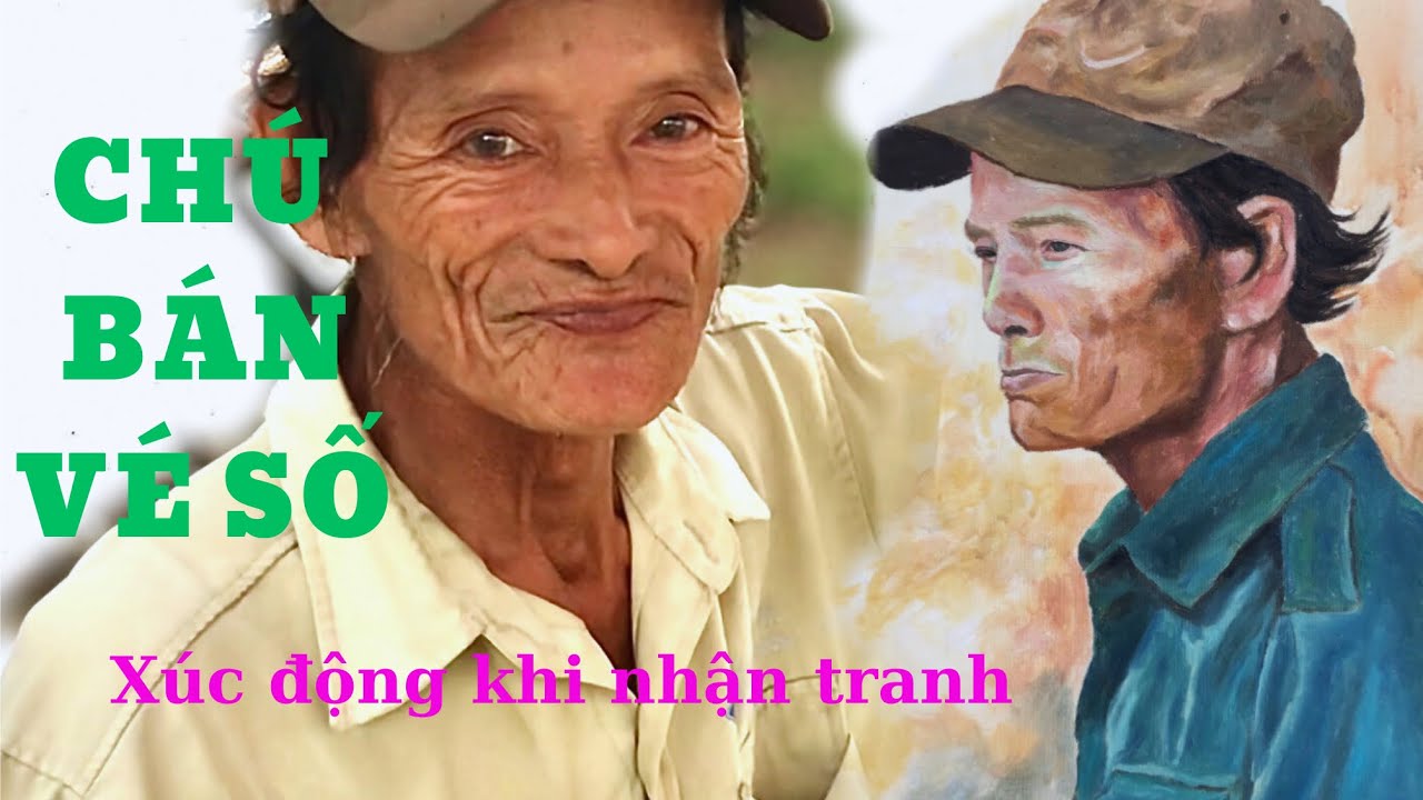 Tặng bức tranh cho chú bán vé số ở Đà Nẵng – Khoảnh khắc xúc động!