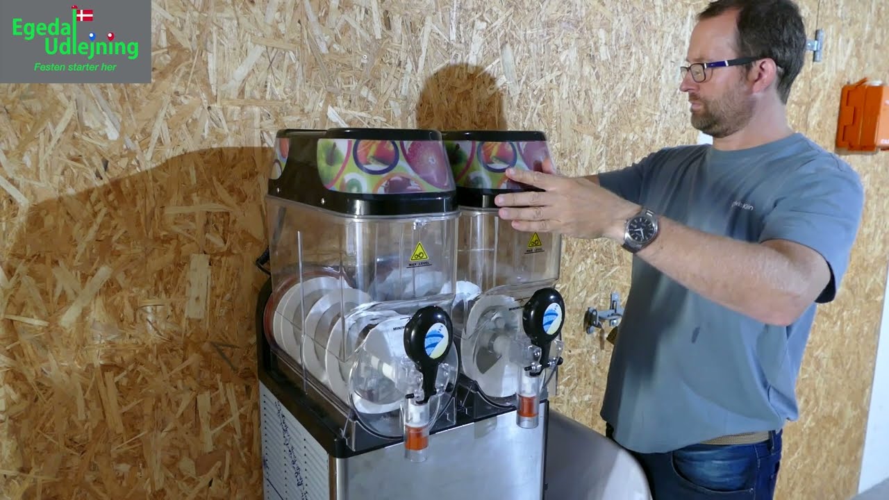 Slushice videoguide - sådan bruger du en slushicemaskine fra Egedal Udlejning - 7 min. instruktion