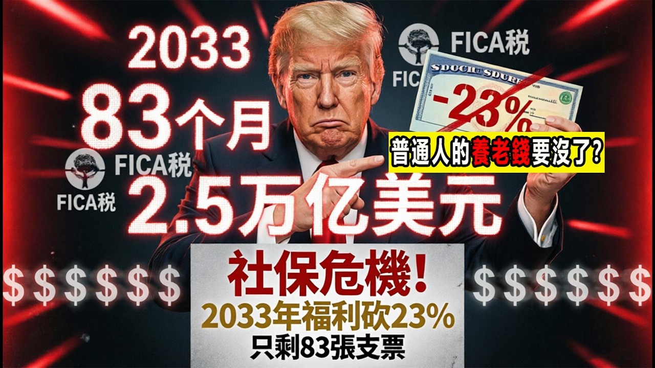 ⚠️ 83張支票後，妳的社保直接少23%！普通人的養老錢要沒了？#美國社保 #SocialSecurity #社保削減 #退休福利 #FICA稅 #美國稅務 #社保真相