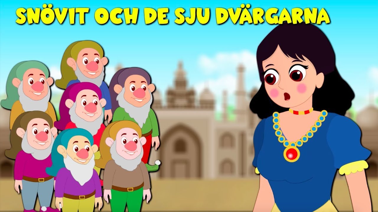 Snövit och de sju dvärgarna - Sagor för barn - Tecknat på Svenska - Snow white in Swedish