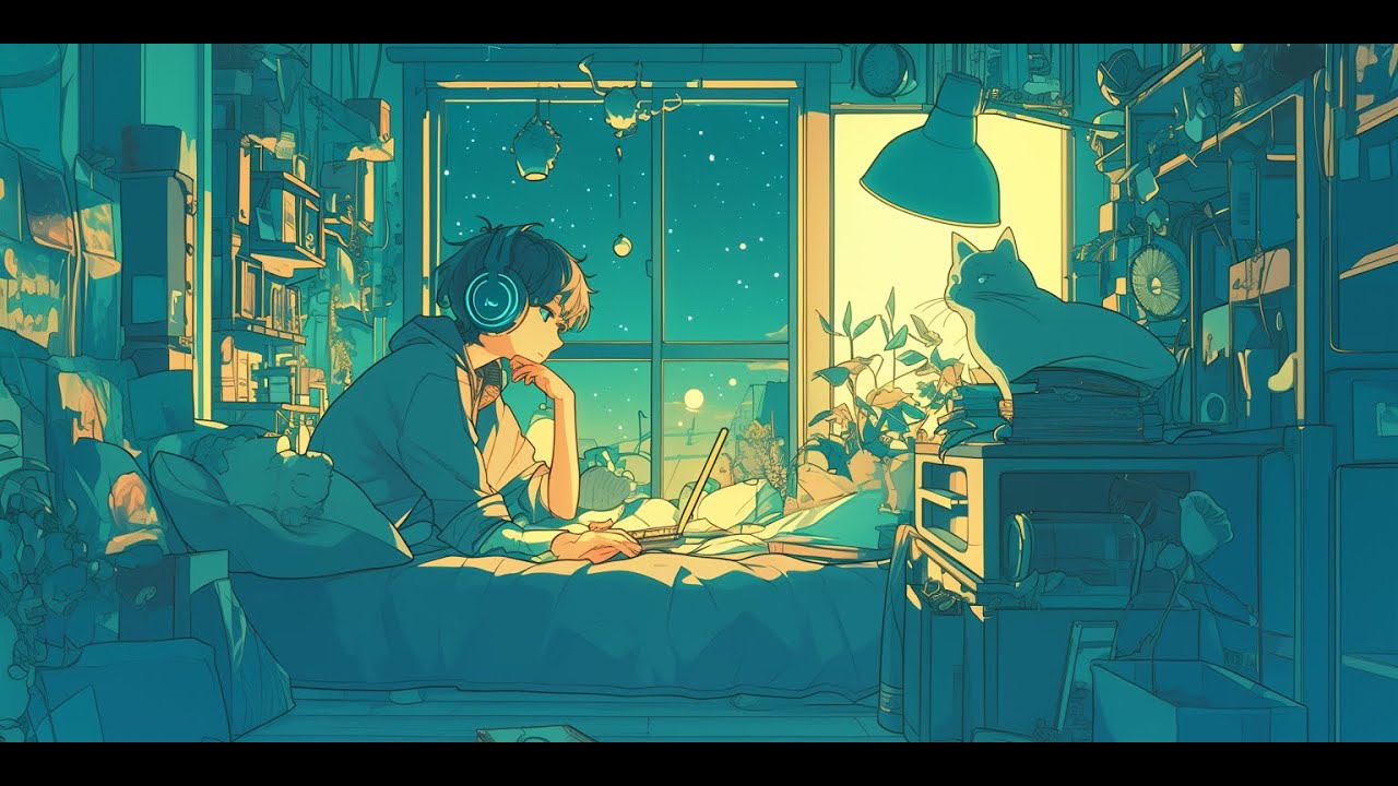 Focus & Chill 🌙 4 Hour Dreamy Lo-Fi Work & Study Mix
