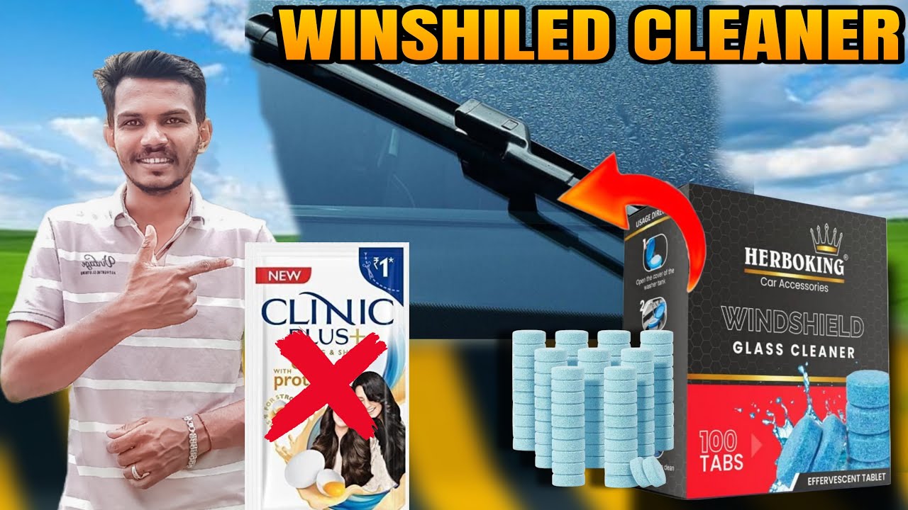 Herbooking Windshield Glass Cleaner Tablets Car Accessories 100pcs ||Car Gadgets on Amazon #marathi