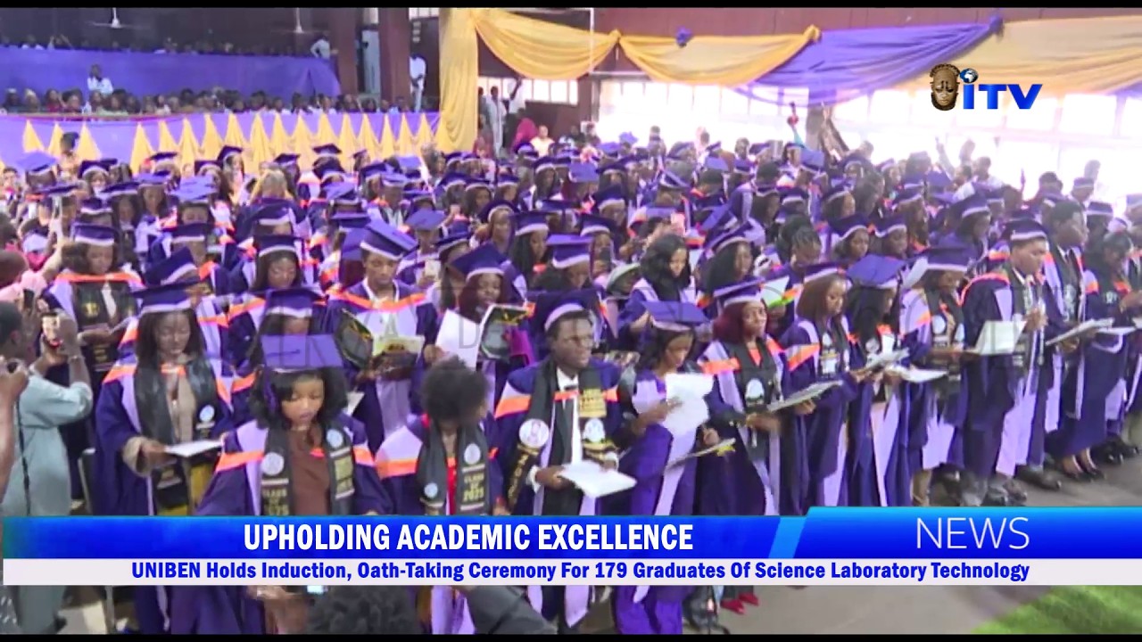 UNIBEN Holds Induction, Oath-Taking Ceremony For 179 Graduates Of Science Laboratory Technology