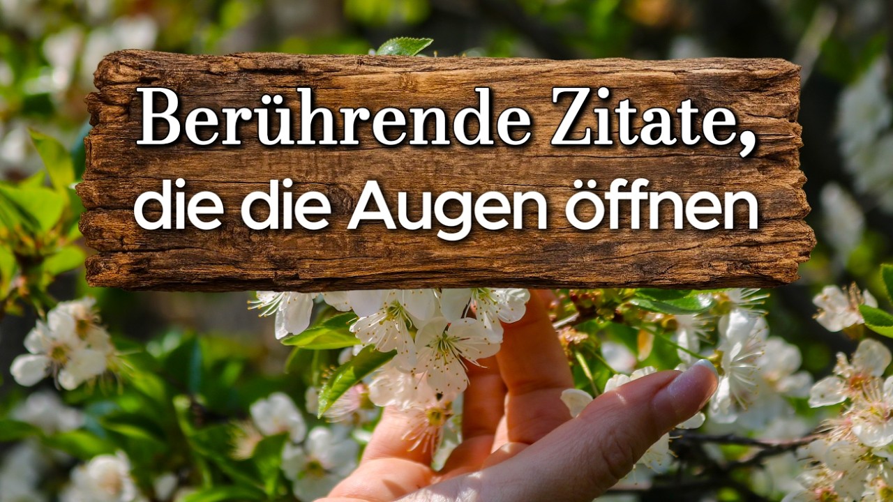 Berührende Zitate, die die Augen öffnen 🌿 Worte, die deine Sicht aufs Leben verändern