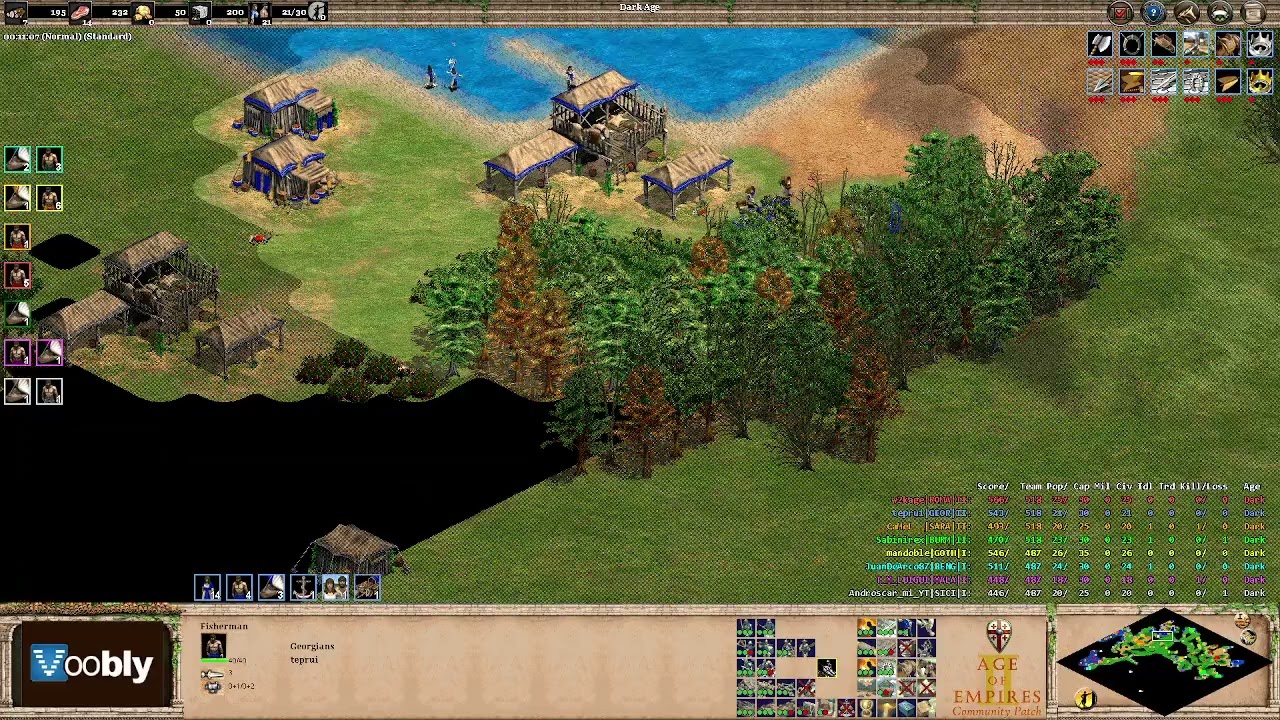 Voobly AOE2 1.6: Nomad, 4 vs 4 team game