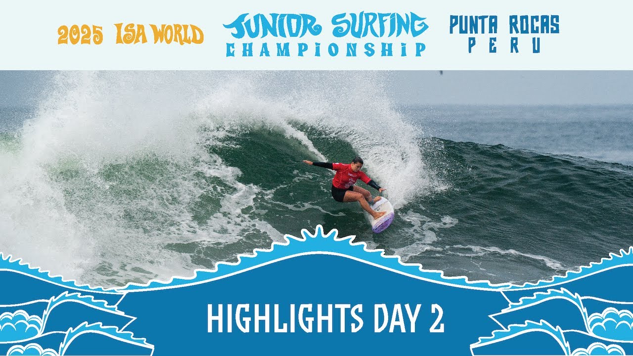 Основные моменты &mdash; 2-й день соревнований &mdash; чемпионат мира по серфингу среди юниоров ISA 2025 года