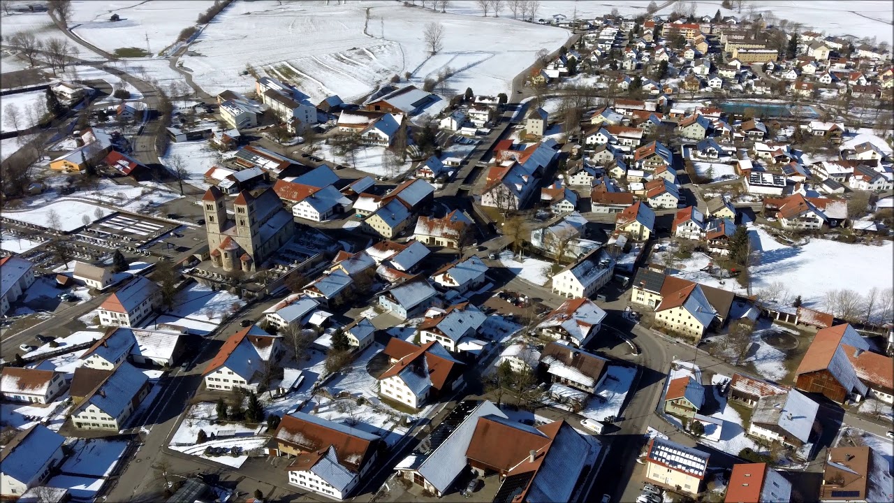 Altenstadt bei Schongau Panorama Rundflug in 4K mit Hubsan ZINO