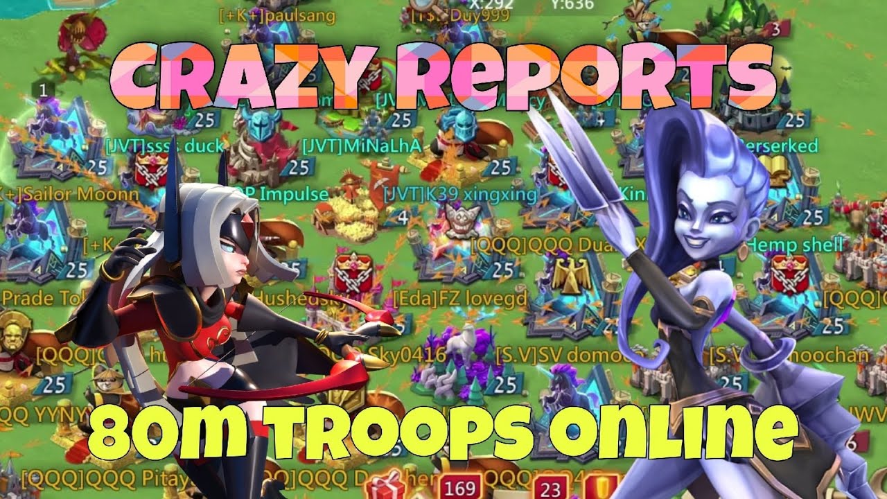 Lords Mobile - Biggest hits highlights. 80m troops online vs single rally got destroyed. Outsmarting