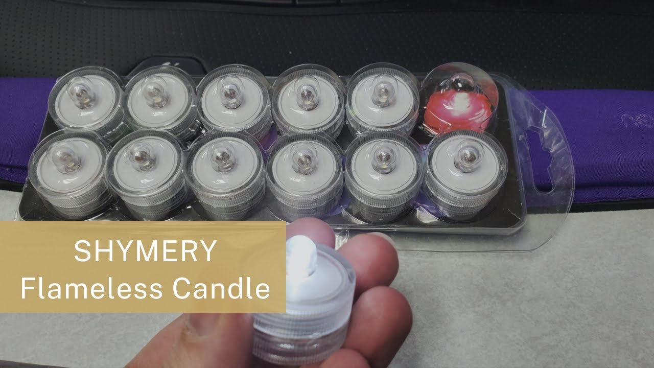 SHYMERY Submersible LED Light Review | Purple Waterproof Flameless Candle Tea Lights