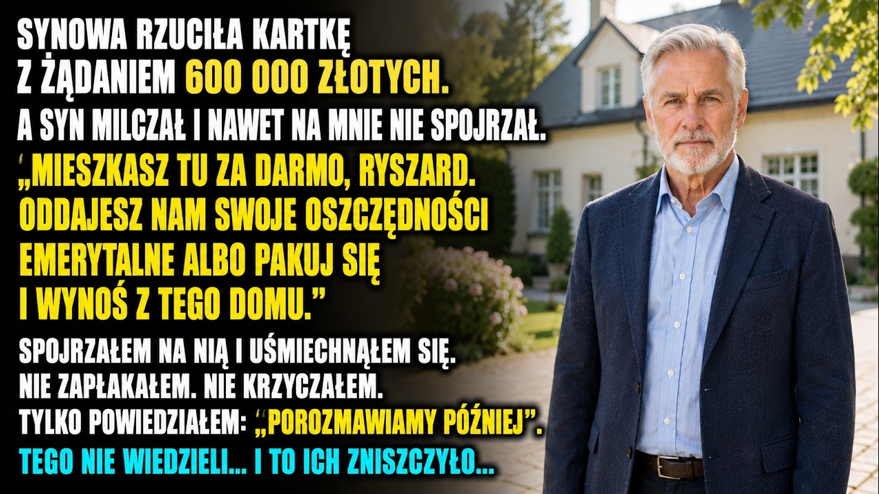 Synowa: &bdquo;Mieszkasz tu za darmo. Oddaj oszczędności albo wynoś się&rdquo;