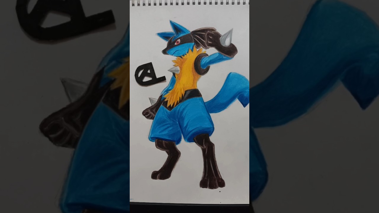 NO.448 : LUCARIO (REDRAW) #pokemon #foryou #fyp #lucario