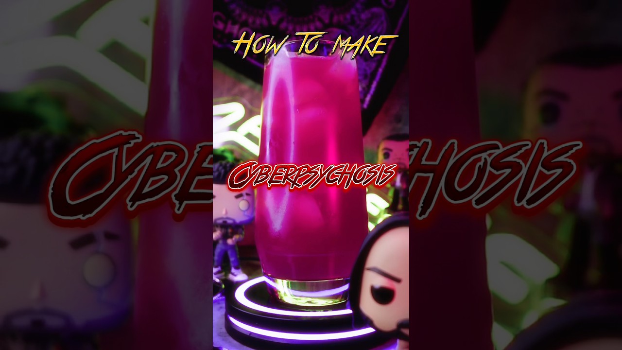 Cyberpsychosis (A cocktail inspired by Cyberpunk) #shorts #cyberpunk2077 #cdprojektred #videogame