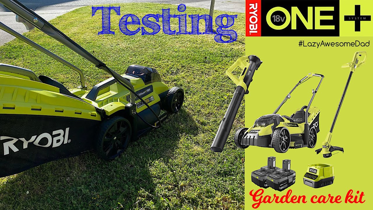 Тестирование — комплект для ухода за садом RYOBI 18 В ONE+ из 3 предметов, зарядное устройство дл...