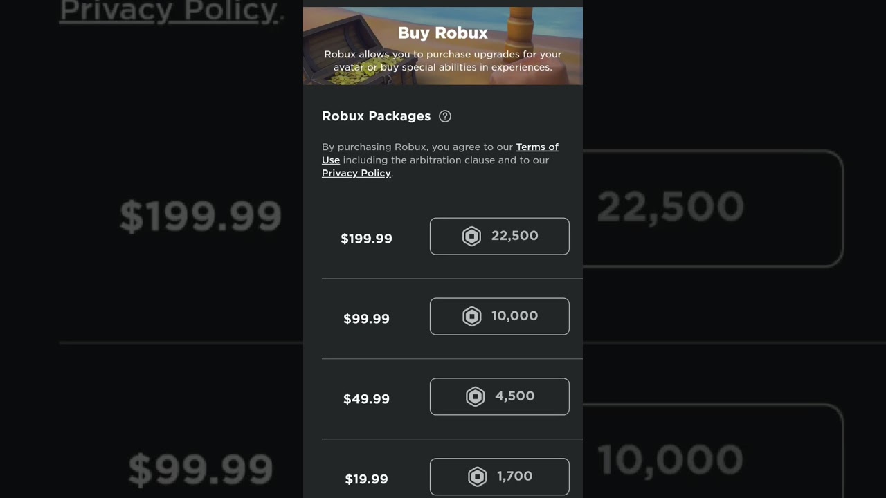 $200 Dollars robux 22,500 wow