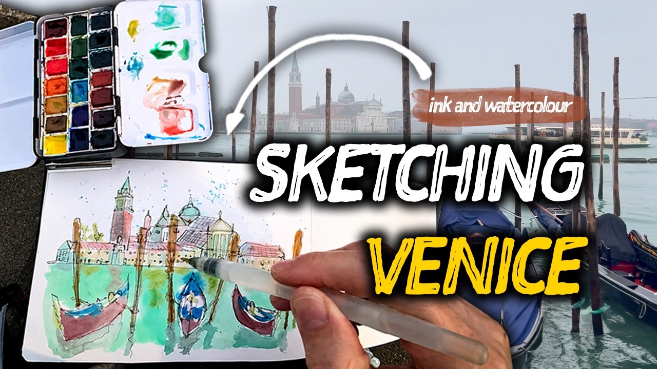 URBAN SKETCHING VENICE | Doodles, Canals, and Gondolas!