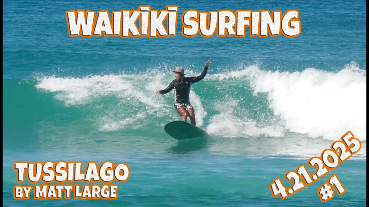 Waikiki Surfing April 21, 2025 #1 | Surfer Boys & Surfer Girls | Hawaii Surfing | Tussilago by Matt