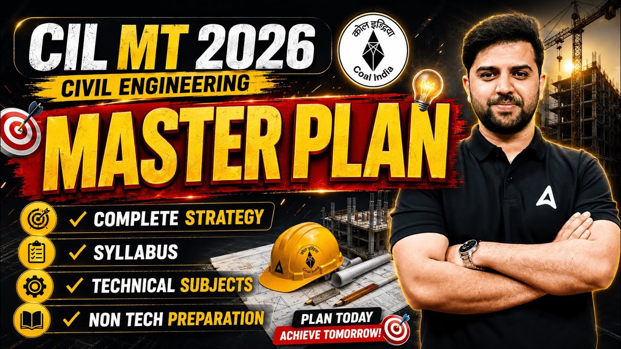 CIL MT 2026 Civil Engineering | CIL MT Civil Engineering Preparation Strategy | By Rehan Sir